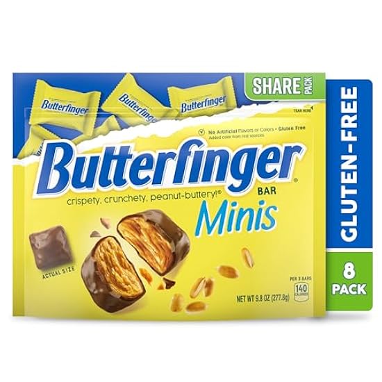 Butterfinger, 8 Pack, Chocolatey, Peanut-Buttery, Minis