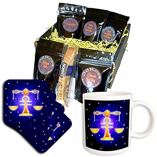 3dRose Cute Astrology Libra Zodiac Sign Scale - Café Gi