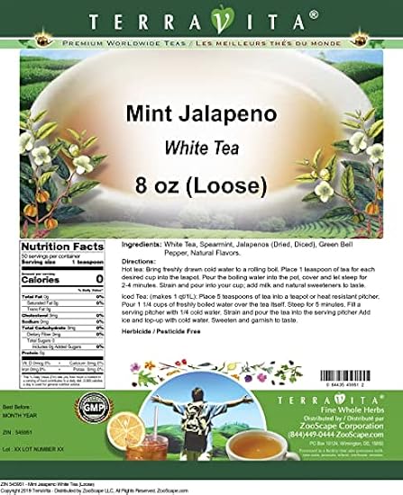 Mint Jalapeno Blanco Tea (Loose) (8 oz, ZIN: 545951) - 3 Pack 93343052