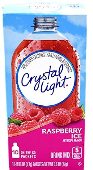 Crystal Light On The Go Raspberry Ice Drink Mix, 10-Pac