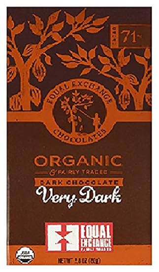 Equal Exchange Organic Very Chocolate negro Bars, 2.8 O