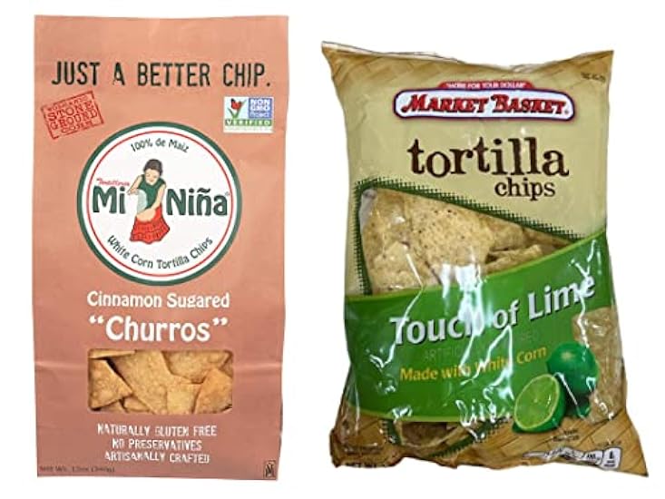 Mi Nina Cinnamon Sugared Churros Tortilla Chips, 12 oz 