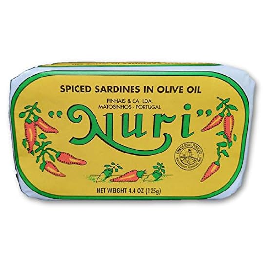 NURI Portuguese Sardines in Spiced Olive Oil - 10 Pack - (4.4 oz cans) 50245252