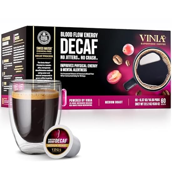 VINIA Blood Flow Energy Café DECAF - Medium Roast Super