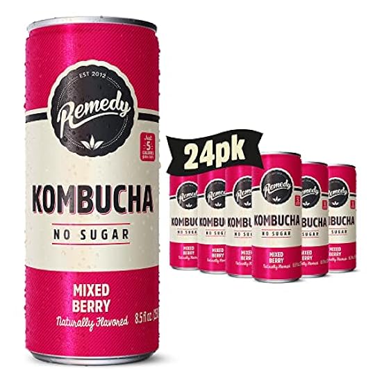 Remedy Kombucha Tea Organic Drink - Sin azúcar, Keto, V