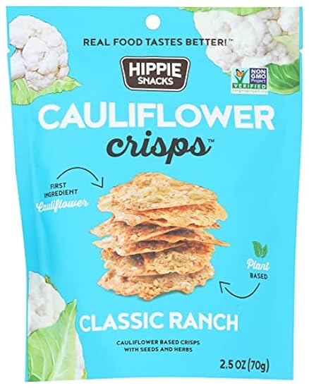 Hippie Snacks Classic Ranch Flavor Cauliflower Crisps, 