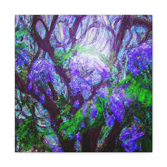 Jacaranda Tree Bliss - Canvas 16″ x 16″ / Premium Galle
