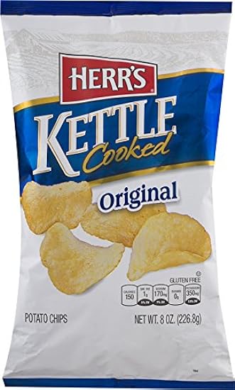 Herr´s Kettle Cooked Potato Chips Original - 8 Oz.