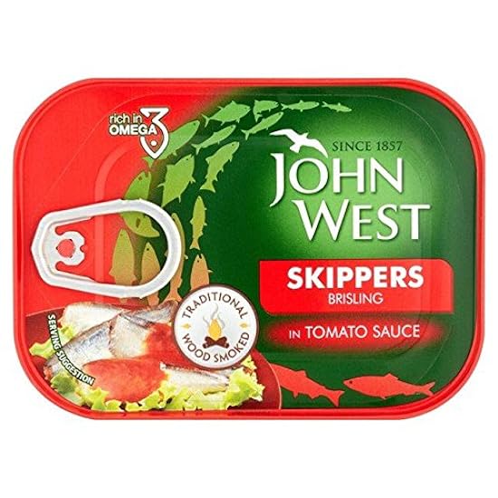 John West Skippers Brisling in Tomato Sauce 106g - Pack of 6 429443196