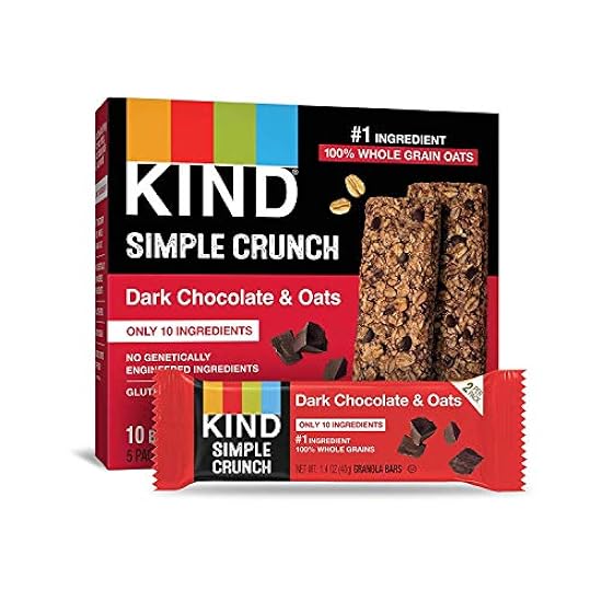 KIND Simple Crunch Bars, Chocolate negro & Oats, 7 Ounc