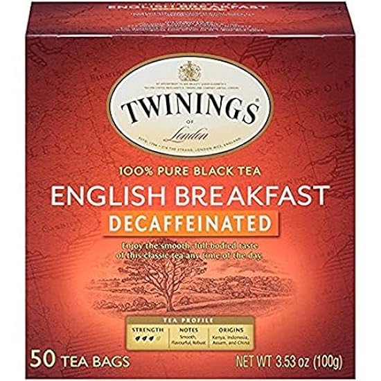 TWININGS TEA, TEA, DECAF, ENGLISH BRKFAST, Pack of 6, S