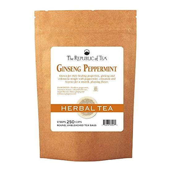 The Republic of Tea Ginseng Peppermint Herbal Tea, 250 
