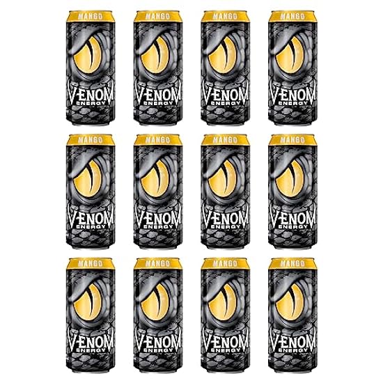Venom Energy Drink, Mango, 0 Fat, 160mg Caffeine, 16 Fl Oz (Pack of 12) By LastFuel. 594278619