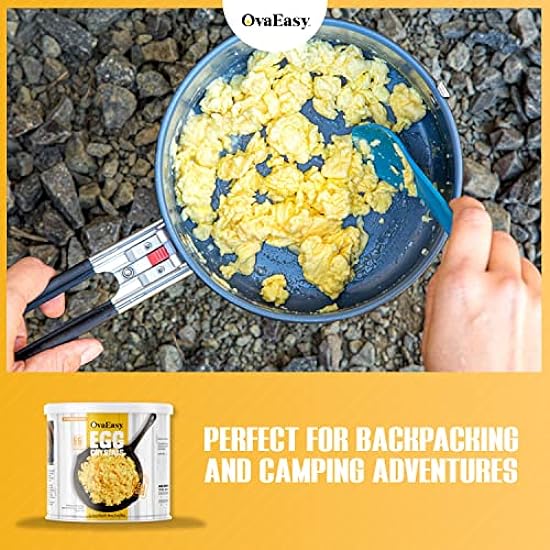 OvaEasy Dehydrated Egg Crystals – (2 x 1.67 lbs Cans) – Powdered Eggs Made from All-Natural Ingredients – Easy-to-Prepare Egg Powder – Dehydrated Food Perfect for Camping & Backpacking 293882096