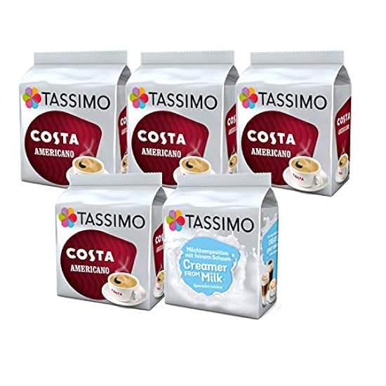 Tassimo Costa Café Bundle - Costa Americano/Milk Creame