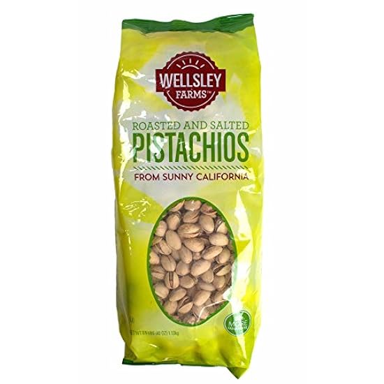 Wellsley Farms Roasted and Salted Pistachios, 40 oz. (p
