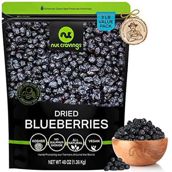 Nut Cravings Dry Fruits - Sun Dried Blueberries, Lightl