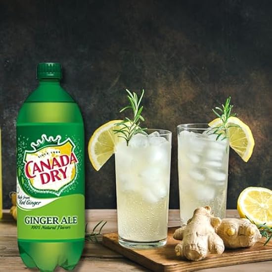 Canada Dry 1 Liter Drink Mixers - Tonic, Zero Tonic, Club Soda, and Ginger Ale - 15 Pack - Bundled by Louisiana Pantry (Ginger Ale) 521702637