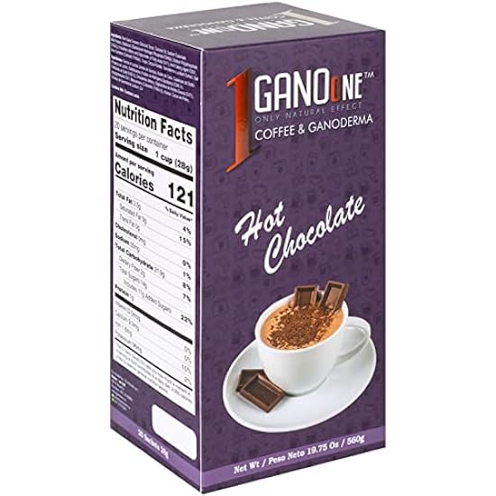 10 Boxes GanoOne Chocolate caliente - with Organic Ganoderma Extract - Blend with Natural Cocoa, Creamer and Sugar - Easy to Use 20 Single-Serve Sachets 190542734