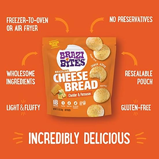 Brazi Bites Variety Pack | Brazilian Cheese Bread & Pizza Bites | Better-For-You Frozen Snacks I Gluten-Free I Grain-Free I Soy-Free | No Artificial Ingredients | No Preservatives (12-pack) 500976289