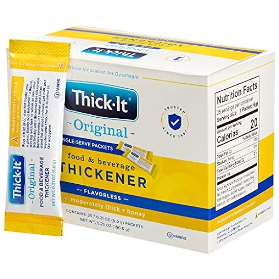 Thick-It Original Food Beverage Thickener Single Serve Paquetes, Moderately Thick, 6g Packet (Value Pack Of 200) 319966085