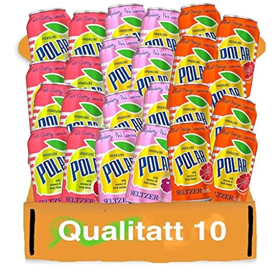 Polar Variety Tar Cherry, Raspberry Pink and Blood Orange 12 fl oz 24 Pack by Qualitatt 122601281