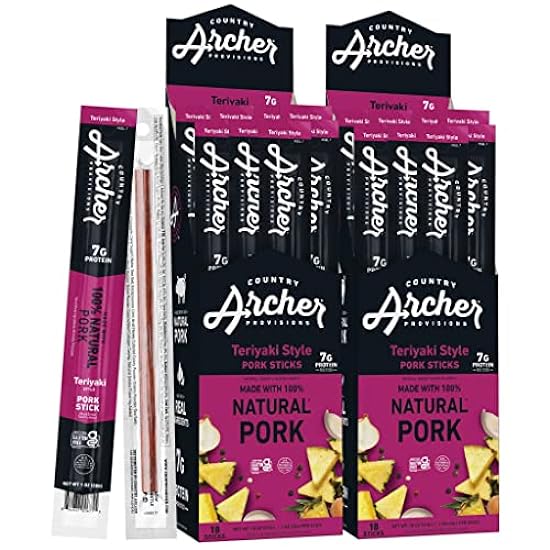 Teriyaki Pork Jerky Sticks by Country Archer, 100% Natu