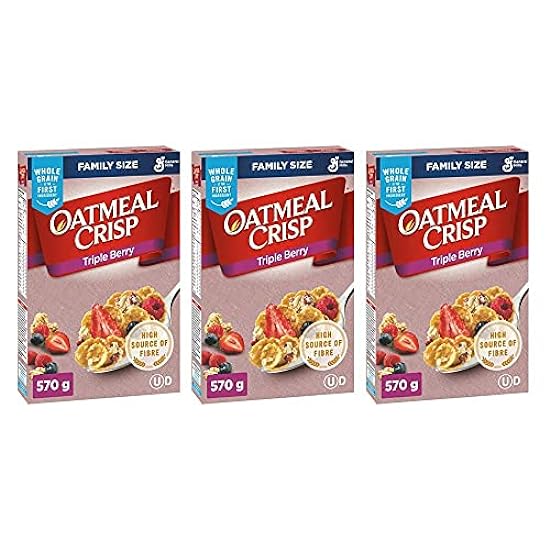 Oatmeal Crisp Triple Berry Cereal Family Size 570g/20.10oz, 6-Pack {Imported From Canada} 459616583