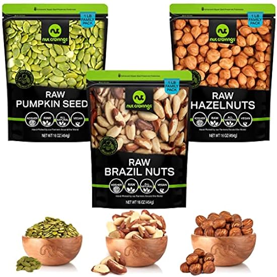 Raw Brazil Nuts + Raw Pumpkin Seeds + Raw Hazelnuts (Bu
