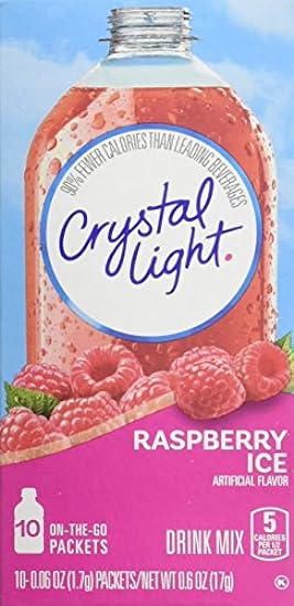 Crystal Light On The Go Raspberry Ice Drink Mix, 0.6 OZ (Pack of 12) 721415515