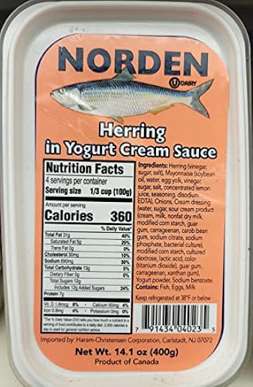 Norden Herring in Yogurt Cream Sauce (Pack of 3) 767248095