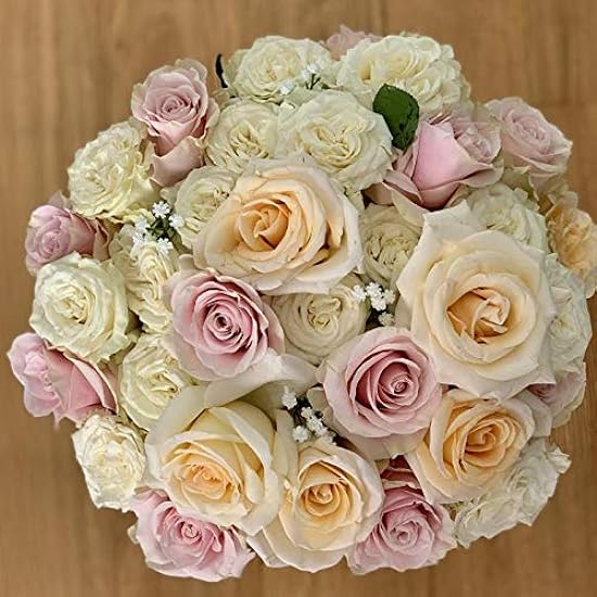 Colorful Flower Bouquet - 3 Dozen - Beautiful Pink Blan