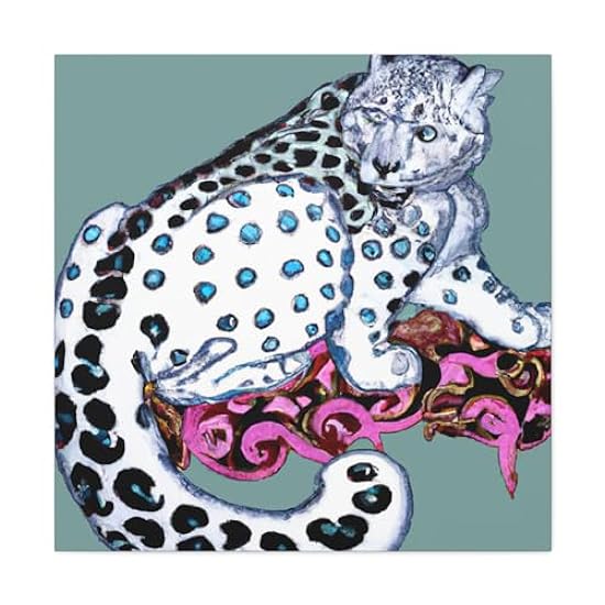 Snow Leopard Bouquet - Canvas 36″ x 36″ / Premium Gallery Wraps (1.25″) 353186395