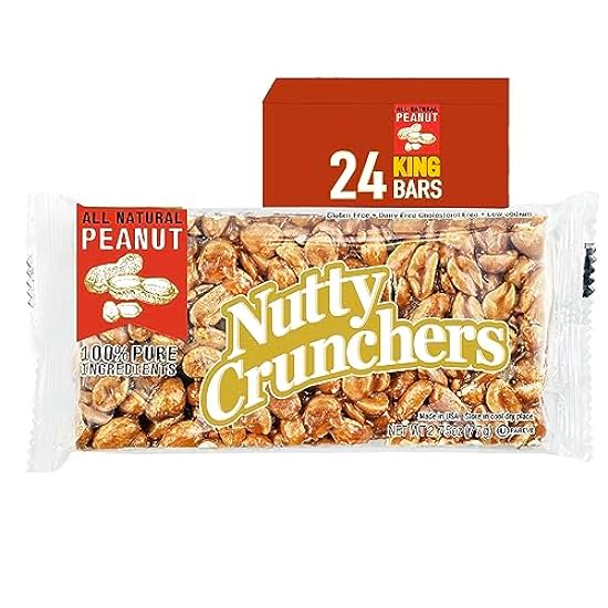 Nutty Crunchers All Natural Ingredients (Peanut, 24 Large Bars/box) 885700288