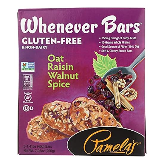 Pamela´s Products Whenever Bars Oat Raisin Walnut 