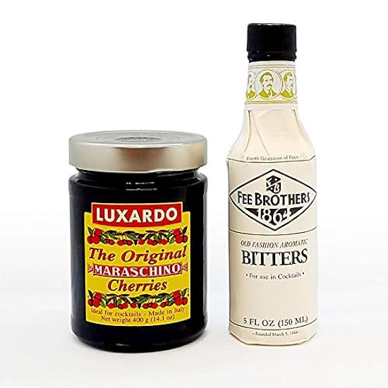 Luxardo Cherries and Fee BrOtros Old Fashioned Bitters Set 546990481