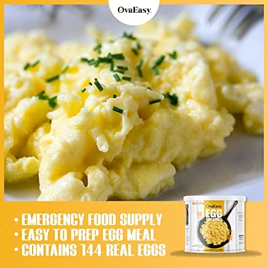 OvaEasy Dehydrated Egg Crystals – (2 x 1.67 lbs Cans) – Powdered Eggs Made from All-Natural Ingredients – Easy-to-Prepare Egg Powder – Dehydrated Food Perfect for Camping & Backpacking 293882096