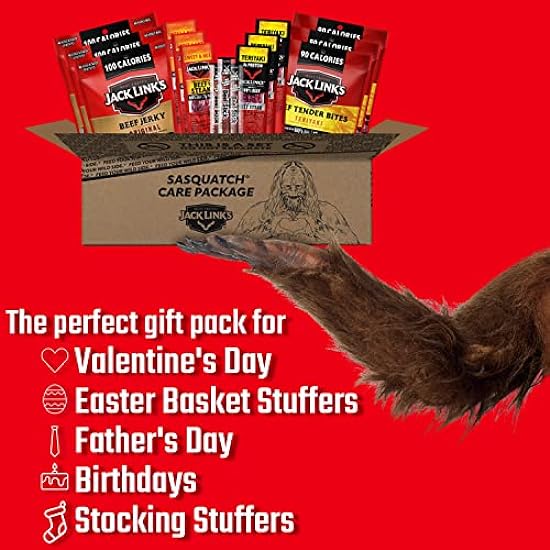 Jack Link´s Carne de res Jerky Valentines Day Gift Box - Delicious Protein Snacks Including Jerky, Sticks, Steaks, and Tender Bites, 15-Piece Assorted Gift Pack with Various Flavors, Valentines Gifts for Him 151286656