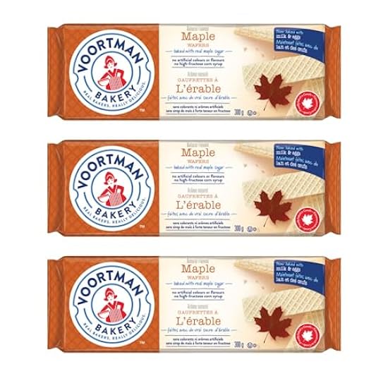 Voortman Maple Wafer Galletas, 300g/10.6 oz (Pack of 3)