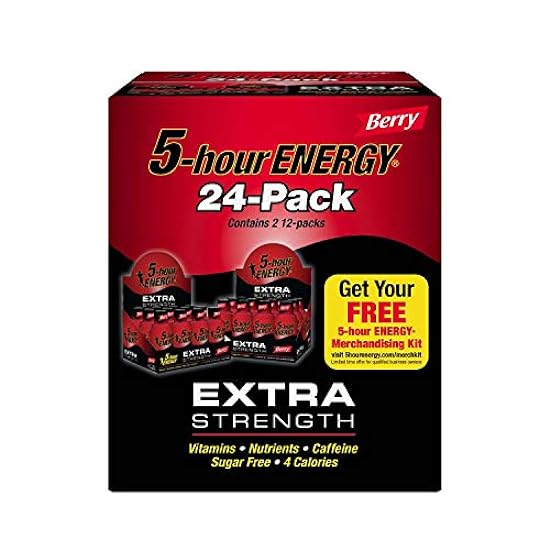 5-Hour Energy Extra Strength Beverage, Negro, Berry, 46
