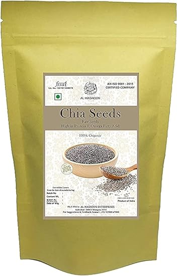 MIYUU AL MASNOON CHIA Seeds high in protien and Fiber & for Weight Loss 100 GMS 558136434