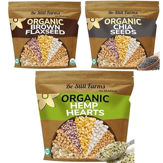 Organic Hemp Seeds (2.8 lb), Organic Negro Chia Seeds &