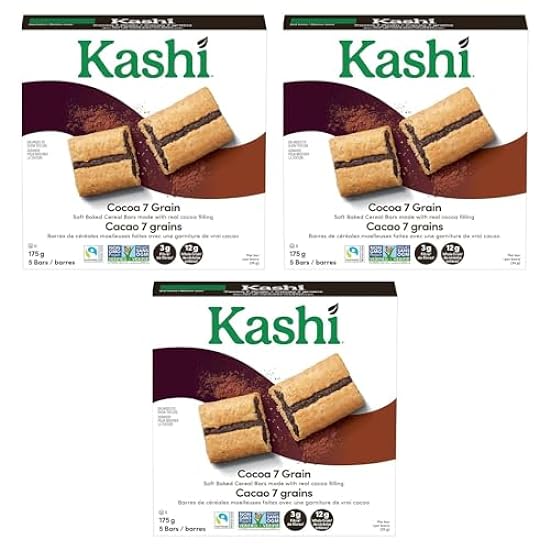 Kashi 7 Grain Cocoa Soft Baked Bars, 175g/6.1oz (Pack of 3) Shipped from Canada 364687780