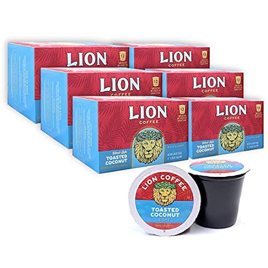 Lion Café Toasted Coconut Flavor, Single-Serve Café Pod
