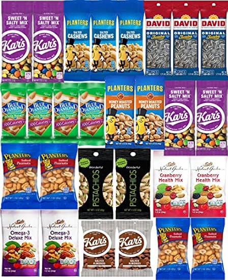 Nuts Paquetes de bocadillos - Mixed Nuts and Trail Mix Individual Packs - Healthy Snacks Care Package (28 Count) 388590856