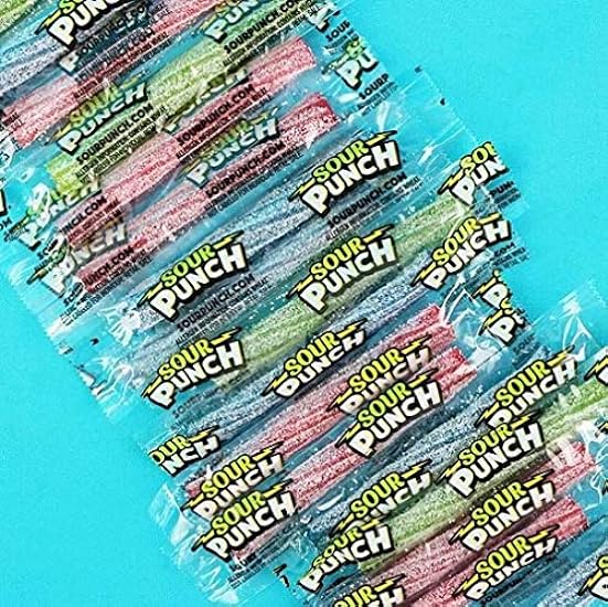 Sour Punch Sour Punch Twists, 3” Individually Wrapped 4 Flavor Sweet & Sour Candy, 37oz Bag, 6 Count (Pack of 1) 34296398