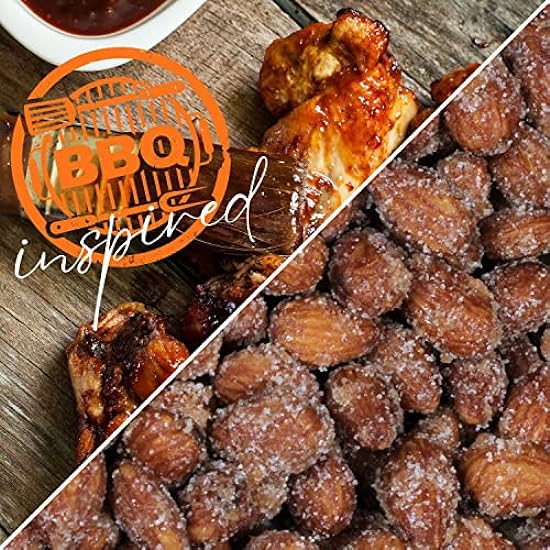 BBQ Honey Roasted Almonds by It´s Delish, 10 lbs Bulk | Gourmet Almond Nuts in Honey Sugar Coating and Barbecue Seasoning, Sweet & Savory Nut Snack - Vegan, Kosher Parve 634465043