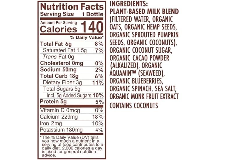 Kiki Milk Plant Based Milk - Organic Chocolate Milk - On-The-Go Calcium & Magnesium Source - Gluten, Gum, Soy, Glyphosate Free, Non-GMO, Non-Dairy - Shelf Stable Single Serve Cartons - 8 oz Pack of 12 504990848