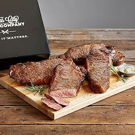 4 Gift Boxed and Generously Sized Kansas City Strip Steaks, 12 oz each from Kansas City Steaks. A Rich, Hearty Steak-lover´s Gift 388422443