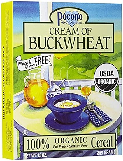 Pocono Cream of Buckwheat, 100% Organic Cereal, 13 oz (